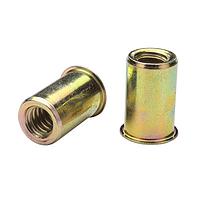 ATLAS AEOS10-610-4.2 ຮິວັດນັດ Atlas Rivet Nut, AEO, ກຽມຜົມບາງ, ຫົວຕໍ່າ, ປາກເປີດ, ຄ້າງໄຟ, ຂະໜາດການດຶງ - M6, 1st Grip