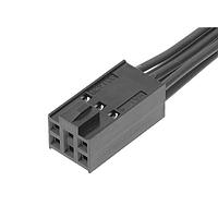 Molex 219658-1063 ການປະກອບສາຍສະເພາະຮູບສະເກນສີ່ມົນສອງຝ່າຍ (OTS) Cbl Assy ບັນດາຄູ່ 300mm ການຄຸ້ມປົວດ້ວຍຕິນ 6 Ckt ສີດໍາ