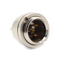 Io Audio Technologies IO-TXLR4-M-PS ຕົວເຊື່ອມ XLR 4-Pin Tiny XLR Chassis Connector ມີກະແຈມີຮູບກົງມີຊ່ອງສຳລັບການຍົກຍື່ນ/ຖ້ວຍບວກລົດ, ຜູ້ຊາຍ