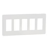 Square D SQWP141005WH ກອງປົກກັນ 5 GANG SCREWLESS MATTE WALL PLATE WH