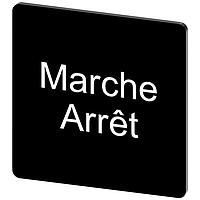 SIEMENS 3SU19000AE160GU0 ປ້າຍປະກັບ, Marche Arret INSCR. LABEL,BLK 27 X 27MM, ARRET-MARCHE