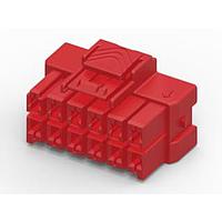 AMP Connectors - TE Connectivity 6-1971776-6 ຮອງສະໜອງສາຍແລະຮອງສາຍ PTL 2X6 PLUG HSG HIGH TEMP KEY B RED