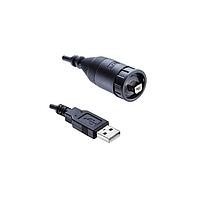 Amphenol LTW UB20FL-NAML-LA003 USB Cables / IEEE 1394 Cables USB, Type B 2.0, Plastic, 1.5A, Female Connector, Straight-to-Straight, 2 Points Lock, Overmolded Double Ended, Length 3000mm, IP67