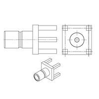 Amphenol SV Microwave M39012/95-0001 ຕົວເຊື່ອມຕໍ່ RF MIL Spec SMB ຜູ້ຍິງ ຕົວເຊື່ອມຜ່ານຮູ PCB