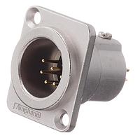 Amphenol Audio AC7MDZ ຕົວເຊື່ອມຕໍ່ 7 ໂພນ XLR ຜູ້ຊາຍ ຕິດຕັ້ງບ້ານ D ປະເພດຕິດຕໍ່ການຂັດ ສີນິເຄວລສົດ