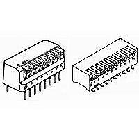 Alcoswitch - TE Connectivity 1-435802 ສະລັບ DIP SPST 2POS PIANO T/H DIP SWITCH