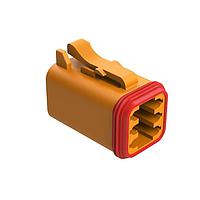 Amphenol SINE Systems AT06-6S-ORG ຕົວເຊື່ອມ A SERIES-AT-CONNECTORS