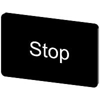 SIEMENS 3SU19000AD160DS0 ປ້າຍປ້າຍປ້າຍ, ປ້າຍຢຸດ INSCR. LABEL, ສີດຳ 17.5 X 27MM, ຢຸດ