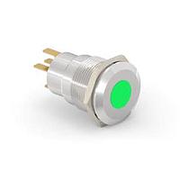 Alcoswitch - TE Connectivity 1-2213765-6 ປຸ່ມກົດສະລັບ AV19 SPM 0.4VA SPOT LED ສີຂຽວ 24V