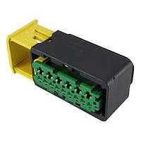 AMP Connectors - TE Connectivity 3-1563878-1 ກອງປົກ 15POS, ປະສົມ, REC HSG, ປິດກັນນ້ຳ, ASSY