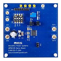 Monolithic Power Systems (MPS) EV6612D-F-00A ບັດປະມິນຜົນການຄວບຄຸມແລະຂັບເຄື່ອນມອຕເຕີ 45V, 5A, H-Bridge DC Motor Driver ມີການວິເຄາະກຳລັງກະທົບແລະການຄວບຄຸມ DIR/ENBL