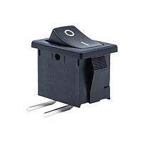 E-Switch R1966ABLKBLKFR ສະຫນັບສະຫນູນ Rocker SPST ປິດ-ເປີດ R/A 15A