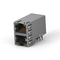 AMP Connectors - TE Connectivity 1888653-2 ໂມດູເລີ 2x1 OFFSET STACKED ແສງ LED ສີຂຽວ