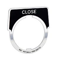 Square D 9001B108 ແຜ່ນປ້ອງກັນ Legend, ແຜ່ນປ້ອງກັນປຸ່ມກົດປິດ CLOSE PUSH BUTTON LEGEND PLATE 30MM, ປະເພດ B