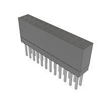 Samtec ESW-112-13-T-D Stackthrough .100" ລາຍປະກອບປຸ່ມຊ່ອງສູງ