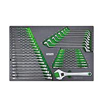 TOPTUL GED3651 ການປະສົມປະສານ, Double Open End & Double Ring Wrench Set (36 pcs)
