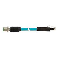Murrelektronik 7700-48521-S4W0500 ເຄື່ອງສາຍ Ethernet / ເຄື່ອງສາຍເຄືອກ M12 ຜູ້ຊາຍ 0 / RJ45 ຜູ້ຊາຍ 0 8p. ປ້ອງກັນ Ethernet, TPE 4x2x24AWG SF/UTP CAT5e bu UL/CSA, CM 5m