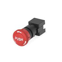 Alcoswitch - TE Connectivity PBES16N50R Push Turn PBES16 23.8 RB NO LAMP 1NC 1NO