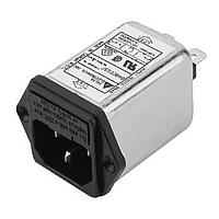 Delta Electronics, Inc. 02BEEG3F-R ມູດເຂົ້າພະລັງ AC ມີຕູ້ຮອບສອງຟິວ, ຕົວກອງຕົວກັນກັບ, ເທົ່າດຽວ, 250VAC, 2A, ນັກສອດ, N/A-Lug, ຕົວຕໍ່ຕ້ານບລີເດີ