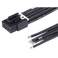 Molex 224086-1084 OTS ສາຍສະບັບ Mini-Fit Max ຜູ້ຍິງ-ສາຍພັດສະບັບ Pigtail ASSY ການຄຸມກັນດ້ວຍການປົດປ່ອຍດ້ວຍບ້ານ Tin Plt 8 Ckts 600mm Lgth 2.5mm Blk
