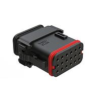 Amphenol SINE Systems AT16-18SA-SR02 ປລັກ 18 ທາງ 18 ຕຳແໜ່ງ ມີຝາ, ກະແຈ A, ສີດຳ