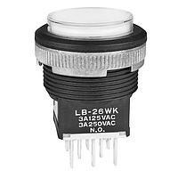NKK Switches LB26WKW01-5C-JB ປຸ່ມກົດສະຫນອງ DPDT ON-ON ແດງ Ag PNL ປົກກະຕິ BLK HOUSING