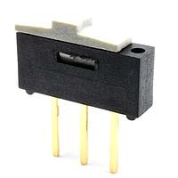 E-Switch EGJ1210AAT1 ສະລາຍສະວິດ SLIDE,300mA / 500mA,24VDC / 12VDC,SPDT,On-On,Through Hole