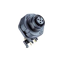 Amphenol LTW MSDP-04PFFR-SF8002 ຕົວເຊື່ອມຕໍ່ມິດຕຣິກຮູບວົງມົນ M12 Circular Metric Connector, D Code, Plastic, 4A, 04 pins, Female Connector, Female Contact, Hexagonal, M16*1.5, Screw Thread, PCB 90 , Receptacle, Front Fastened, IP68 / IP69K