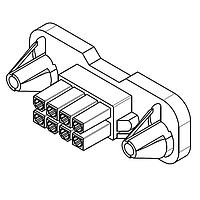 Molex 42474-0441 ຮາກຮອງ Receptacle MINI-FIT JR BMI 4CKT RECPT PNL MNT V-0 BLK