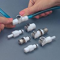 OMEGA FT-PLCD100-04BS ການເຊື່ອມດ່ວນ Thermoplastic - Acetal (1/4 in, Quick Coupling Female, 1/4 in, BSPT Male, Shutoff Coupling, UNF Female)