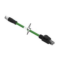 Molex 1201080264 ເຄື່ອງສາຍ Ethernet / ເຄື່ອງສາຍເຄືອກ M12-4P(D)-FE-ST/RJ45-M-1M-PUR