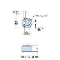 Heyco 11017 ຕວງຫຼີ້ນ LED HLEDS2M-240 NATURAL PVC/NYL LED Spacer