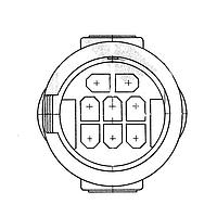 AMP Connectors - TE Connectivity 172191-4 ຮູຊິ້ງ ECONOSEAL J CONN PLUG ສີຂຽວ