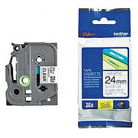 BROTHER TZe-151 24mm TZe-Tape ສີດໍາທີ່ຊັດເຈນ