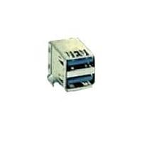 Amphenol Commercial Products GSB311231HR ຂໍ້ມູນ Micro USB ປະເພດ AB ຕໍ່ກັນ USB 3.0 ປະເພດ A ຊັ້ນຊອດ R/A DIP