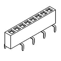 GCT (Global Connector Technology) BG126-16-A-1-N-D ບອດເພື່ອບອດ & ເມຊະນາຍນີ ເຊັກເຕ້ອ 16w, 2.54mm Pitch Socket, SIL, TH, Vert, D/Ent, R1, GF, Tube