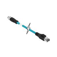 Molex 1300480306 ເຄື່ອງສາຍ Ethernet / ເຄື່ອງສາຍເຄືອກຂ່າຍ MIC 4P M/MP ST/RJ45 D-CODED 10M