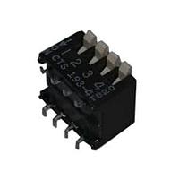CTS Electronic Components 193-4MSRN ສະວິດ DIP ຕິດຢູ່ພື້ນຜິວ, ການເຄື່ອນໄຫວດ້ານ, ສະວິດ DIP ທອງ, 4-ຂາ, ຕົວເຄື່ອນໄຫວລະດັບກາງ, ການປິດທ້າຍລຸ່ມ, ມືດ
