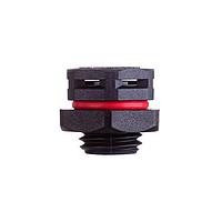 Amphenol LTW VENT-PS1YBK-N8001 ການປ່ອຍຄວາມດັນຂອງຕົວເຊື່ອມຕໍ່ມິຕຣິກຮູບວົງມົນ, M12 ພລາສຕິກ, ມີກະກູນ, M12x1.5, ການດັບສອງ, > 1000ml/min ທີ່ 7 kPa, ePTFE (ການປະຕິເສດນ້ຳ), ສີດຳ, IP69K