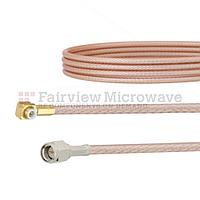 Fairview FMCA1454 Snap-On RA MMBX Plug to SMA Male Cable RG-316 Coax