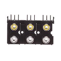 Same Sky (formerly CUI Devices) RCJ-61343434 ປິດຕິດ PCB Jack RCA, 6P, 2 x 3, ມີມຸມຂວາ, ຜ່ານຮູ, YL/WH