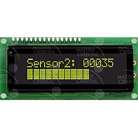 Matrix Orbital MOS-AL162A-XY3SE LCD Character Display Modules ພື້ນຫຼັງສີດຳ ຕົວອັກສອນສີເຫຼືອງ