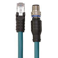 Banner Engineering STPX50 Cat 5e, Crossover Cordset: Double Ended RJ45; 8-pin Straight Male; 8-pin Straight Male Shielded; 15.5 m 8x24 Black PVC Jacket; PVC Black