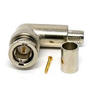 Trompeter / Cinch Connectivity Solutions UPLR220-020 ຕູ້ຕໍ່ສັນຍານ RF / ຕູ້ຕໍ່ສັນຍານ Coaxial BNC Plug 75 Ohm Full CRMP R/A