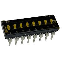 CTS Electronic Components 209-8MSTD DIP Switches THROUGH HOLE, DIP SWITCH ຄຳ, 8-ຂົ້ວ, MEDIUM ACTUATOR, ປະທັບຕາດ້ານລຸ່ມ, ປະທັບຕາເທບ, ຮູບແບບຂົ້ວຕໍ່ຊື່, ບັນຈຸທໍ່