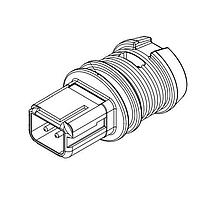 DEUTSCH - TE Connectivity D369-MR66-NS1 ຕົວເຊື່ອມ 6 ທາງ ປົກກັນສະເຫຼີມ REC C YD369-MR66-NS10000