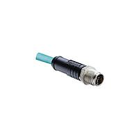 Amphenol LTW MSXS08ML-SPBML-SX007 ເສັ້ນສາຍເຊນເຊີ / ເສັ້ນສາຍອັກຕູເວດ M12 ການເຊື່ອມຕໍ່ມິຕຣິກຮູບວົງກົມ, X Code, ເຫຼັ້ມກະເທດ, 0.5A, 08 ພິນ, ຕົວເຊື່ອມຊາຍ, ຕົວຕິດຕໍ່ຊາຍ, M12 ຕົວເຊື່ອມຕົງໄປຫາ RJ ຕົງໄປ, ການກະທົບດ້ວຍການກວດສອບດ້ວຍການກວດສອບສອງຂ້າງ, ຄວາມຍາວ 7000mm, IP67 ການປະກອບກັນ