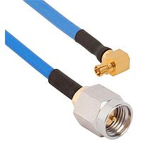 Amphenol SV Microwave FRSMPM-085-MSSMA-060 ສາຍສັນຍານ RF SMPM R/A F SMA ຕົວຜູ້ຊາຍຕົວຜູ້ຍິ່ງຕົວຜູ້ຊາຍ 6" Cable