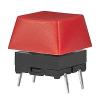 NKK Switches JB15KP-1C ສະວິດຊ໌ຕັດສະຕິກ OFF-(ON) ຕິດຕັ້ງ PC ຝາສີແດງຮູບຮ່າງ