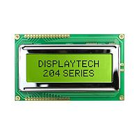 Displaytech 204B BC BW ໂມດູນຈະຫລັກສະຕິກອັກສອນ LCD 20x4 ອັກສອນ ສີເຫຼືອງ/ສີຂຽວ STN